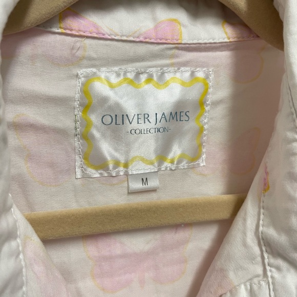Oliver James Collection White Butterfly Pajama Set - Picture 3 of 15